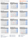 Kalender 2012 mit Ferien und Feiertagen Senegal