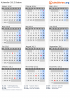 Kalender 2012 mit Ferien und Feiertagen Sudan