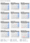 Kalender 2012 mit Ferien und Feiertagen Südafrika