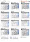 Kalender 2012 mit Ferien und Feiertagen Ukraine