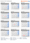 Kalender 2012 mit Ferien und Feiertagen Vatikanstadt