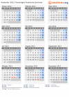 Kalender 2012 mit Ferien und Feiertagen Vereinigte Arabische Emirate