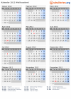 Kalender 2012 mit Ferien und Feiertagen Weißrussland