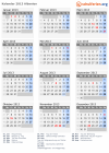 Kalender 2013 mit Ferien und Feiertagen Albanien
