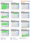Kalender 2013 mit Ferien und Feiertagen Westaustralien