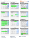 Kalender 2013 mit Ferien und Feiertagen Mecklenburg-Vorpommern