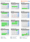 Kalender 2013 mit Ferien und Feiertagen Saarland