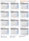 Kalender 2013 mit Ferien und Feiertagen Dominikanische Republik