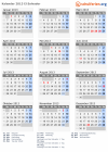 Kalender 2013 mit Ferien und Feiertagen El Salvador