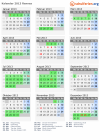 Kalender 2013 mit Ferien und Feiertagen Rennes