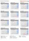 Kalender 2013 mit Ferien und Feiertagen Ghana