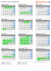 Kalender 2013 mit Ferien und Feiertagen Südholland