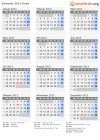Kalender 2013 mit Ferien und Feiertagen Kuba