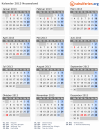 Kalender 2013 mit Ferien und Feiertagen Neuseeland