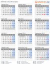 Kalender 2013 mit Ferien und Feiertagen Nicaragua