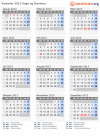 Kalender 2013 mit Ferien und Feiertagen Sogn und Fjordane