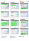 Kalender 2013 mit Ferien und Feiertagen Vorarlberg