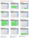 Kalender 2013 mit Ferien und Feiertagen Karpatenvorland