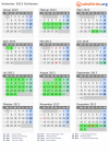 Kalender 2013 mit Ferien und Feiertagen Schlesien