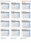 Kalender 2013 mit Ferien und Feiertagen Portugal