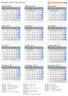 Kalender 2013 mit Ferien und Feiertagen San Marino