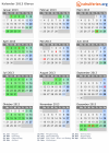 Kalender 2013 mit Ferien und Feiertagen Glarus
