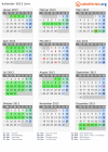 Kalender 2013 mit Ferien und Feiertagen Jura
