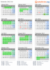 Kalender 2013 mit Ferien und Feiertagen Uri