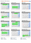 Kalender 2013 mit Ferien und Feiertagen Zürich