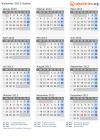 Kalender 2013 mit Ferien und Feiertagen Sudan