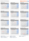 Kalender 2013 mit Ferien und Feiertagen Syrien