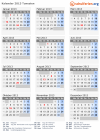 Kalender 2013 mit Ferien und Feiertagen Tunesien