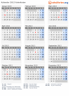 Kalender 2013 mit Ferien und Feiertagen Usbekistan