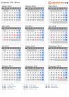 Kalender 2014 mit Ferien und Feiertagen Faxe