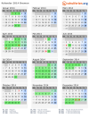 Kalender 2014 mit Ferien und Feiertagen Bremen