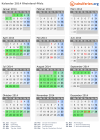 Kalender 2014 mit Ferien und Feiertagen Rheinland-Pfalz