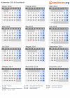 Kalender 2014 mit Ferien und Feiertagen Dschibuti