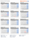 Kalender 2014 mit Ferien und Feiertagen Finnland