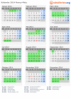 Kalender 2014 mit Ferien und Feiertagen Nancy-Metz