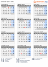 Kalender 2014 mit Ferien und Feiertagen Haiti