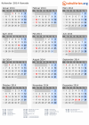 Kalender 2014 mit Ferien und Feiertagen Kanada