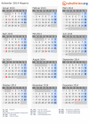 Kalender 2014 mit Ferien und Feiertagen Nigeria