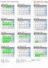 Kalender 2014 mit Ferien und Feiertagen Sankt Gallen
