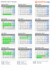 Kalender 2014 mit Ferien und Feiertagen Thurgau