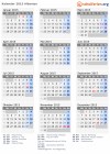 Kalender 2015 mit Ferien und Feiertagen Albanien