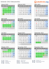 Kalender 2015 mit Ferien und Feiertagen Südaustralien