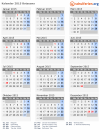 Kalender 2015 mit Ferien und Feiertagen Botsuana