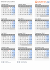 Kalender 2015 mit Ferien und Feiertagen China