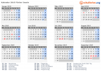 Kalender 2015 mit Ferien und Feiertagen Färöer Inseln