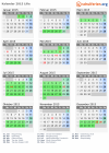 Kalender 2015 mit Ferien und Feiertagen Lille